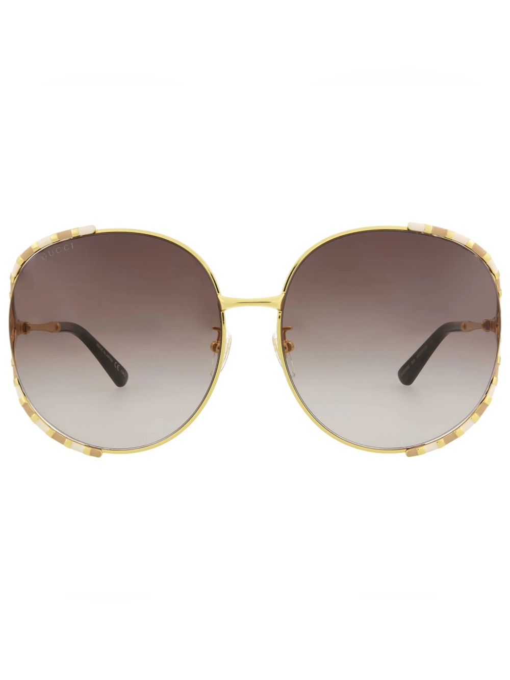 Gucci Gold Frame Sunglasses with gray Gradient Lenses - Picture 9 of 9
